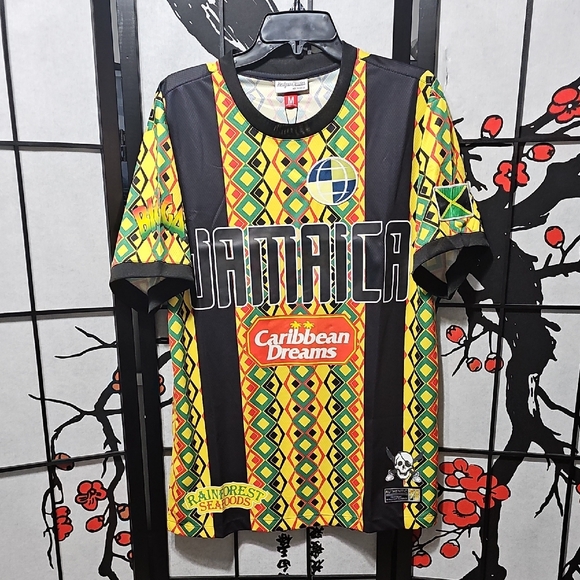Jamaica Graphic Soccer Jersey Size Medium NWT‎ - Picture 1 of 9